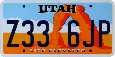 UT license plate Z336JP