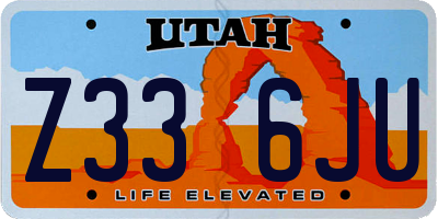 UT license plate Z336JU