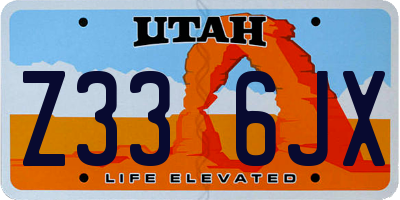 UT license plate Z336JX