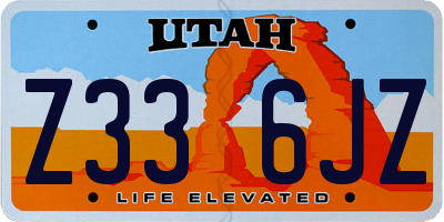 UT license plate Z336JZ