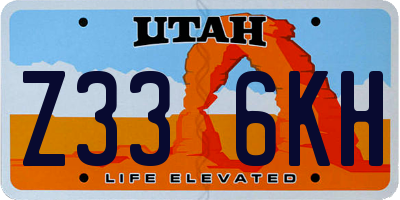 UT license plate Z336KH