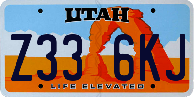 UT license plate Z336KJ