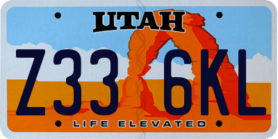 UT license plate Z336KL