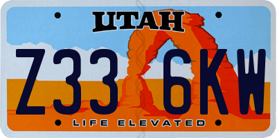 UT license plate Z336KW