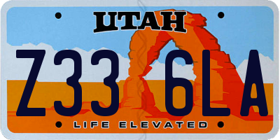 UT license plate Z336LA