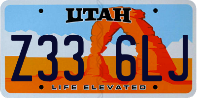 UT license plate Z336LJ