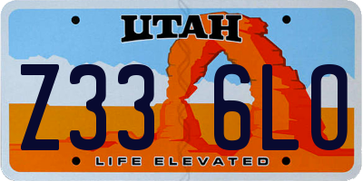 UT license plate Z336LO