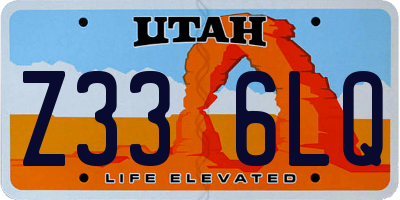 UT license plate Z336LQ