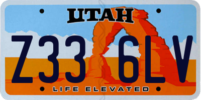 UT license plate Z336LV