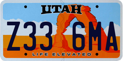 UT license plate Z336MA
