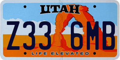 UT license plate Z336MB