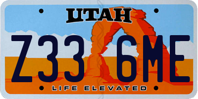 UT license plate Z336ME