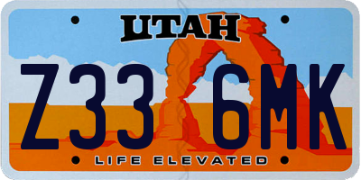 UT license plate Z336MK
