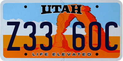 UT license plate Z336OC