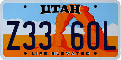 UT license plate Z336OL