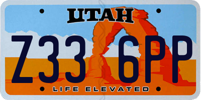 UT license plate Z336PP