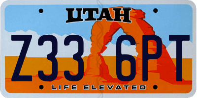 UT license plate Z336PT