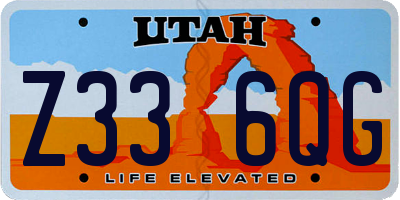 UT license plate Z336QG