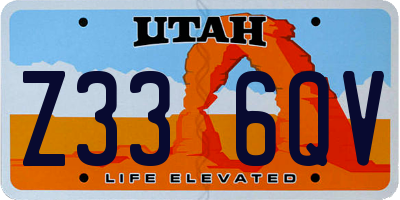 UT license plate Z336QV
