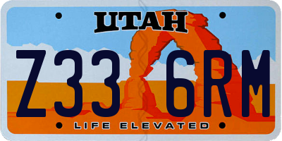 UT license plate Z336RM