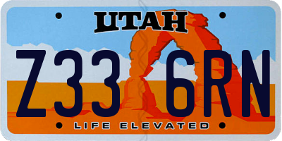 UT license plate Z336RN
