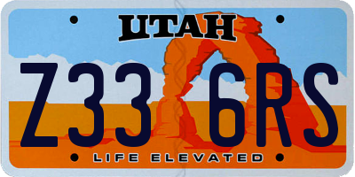 UT license plate Z336RS