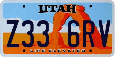 UT license plate Z336RV