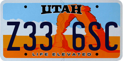 UT license plate Z336SC