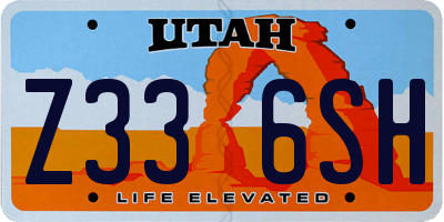 UT license plate Z336SH
