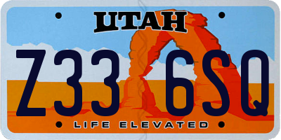 UT license plate Z336SQ