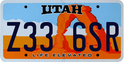 UT license plate Z336SR