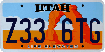 UT license plate Z336TG