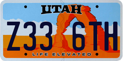 UT license plate Z336TH