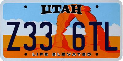 UT license plate Z336TL