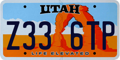 UT license plate Z336TP