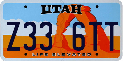 UT license plate Z336TT