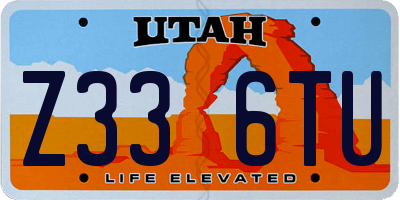 UT license plate Z336TU
