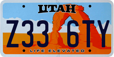 UT license plate Z336TY