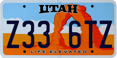 UT license plate Z336TZ