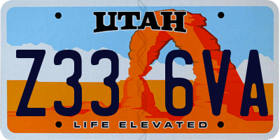 UT license plate Z336VA