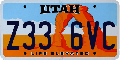 UT license plate Z336VC