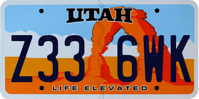 UT license plate Z336WK