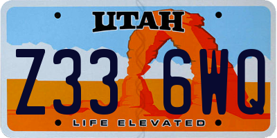 UT license plate Z336WQ