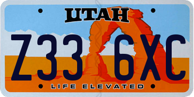 UT license plate Z336XC