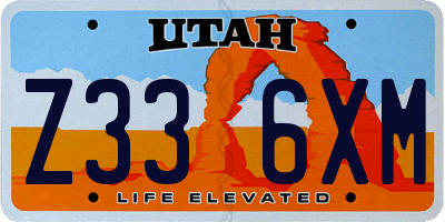 UT license plate Z336XM