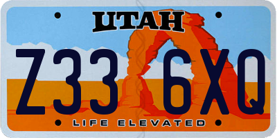 UT license plate Z336XQ