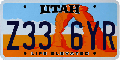 UT license plate Z336YR