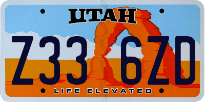 UT license plate Z336ZD