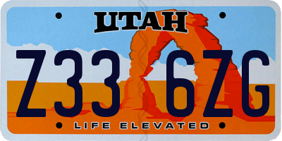 UT license plate Z336ZG