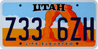 UT license plate Z336ZH